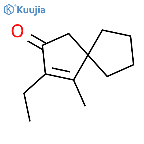 Spiro[4.4]non-3-en-2-one, 3-ethyl-4-methyl- structure