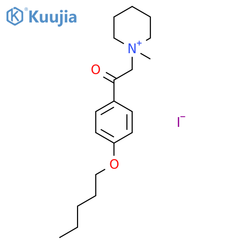 Piperidinium, 1-methyl-1-[2-oxo-2-[4-(pentyloxy)phenyl]ethyl]-, iodide structure