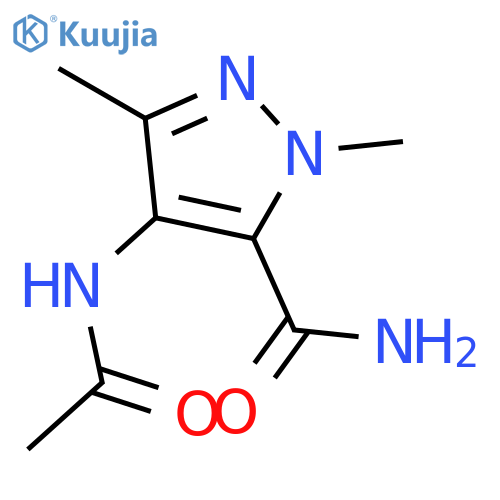 1H-Pyrazole-5-carboxamide, 4-(acetylamino)-1,3-dimethyl- structure