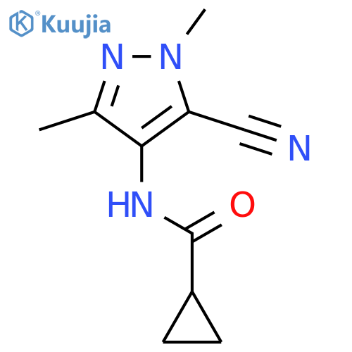 Cyclopropanecarboxamide, N-(5-cyano-1,3-dimethyl-1H-pyrazol-4-yl)- structure
