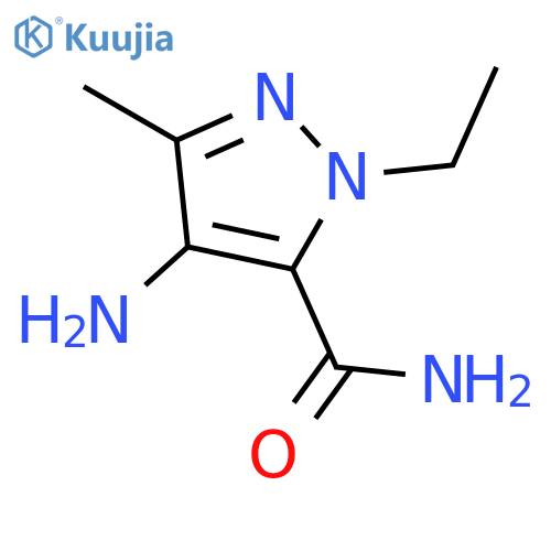 4-amino-1-ethyl-3-methyl-1H-pyrazole-5-carboxamide structure
