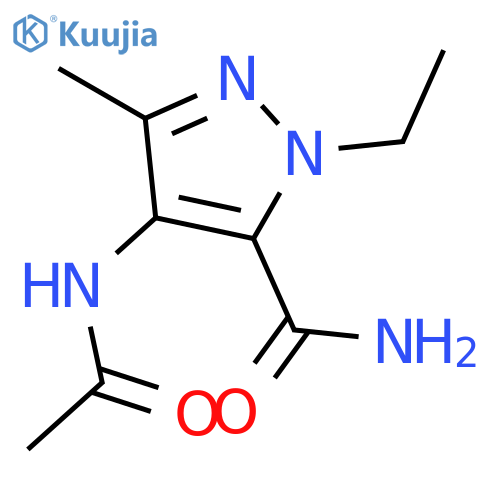 1H-Pyrazole-5-carboxamide, 4-(acetylamino)-1-ethyl-3-methyl- structure