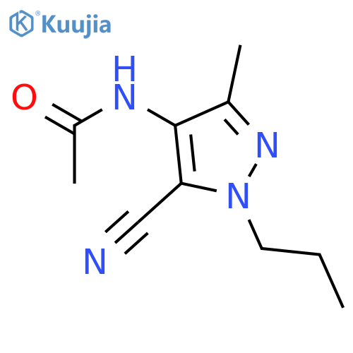 Acetamide, N-(5-cyano-3-methyl-1-propyl-1H-pyrazol-4-yl)- structure