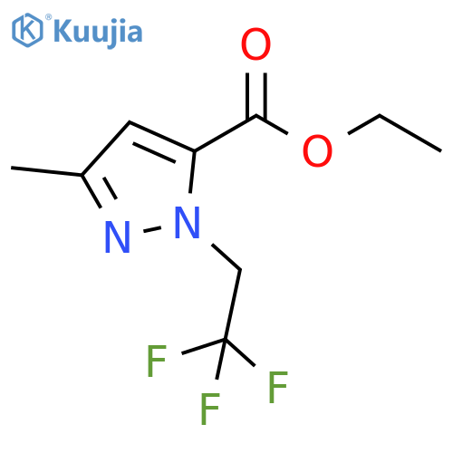 1H-Pyrazole-5-carboxylic acid, 3-methyl-1-(2,2,2-trifluoroethyl)-, ethylester structure