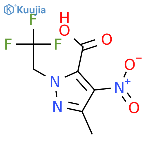 1H-Pyrazole-5-carboxylic acid, 3-methyl-4-nitro-1-(2,2,2-trifluoroethyl)- structure