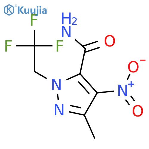 1H-Pyrazole-5-carboxamide, 3-methyl-4-nitro-1-(2,2,2-trifluoroethyl)- structure