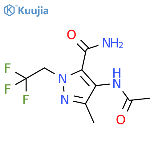 1H-Pyrazole-5-carboxamide,4-(acetylamino)-3-methyl-1-(2,2,2-trifluoroethyl)- structure