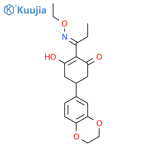2-CYCLOHEXEN-1-ONE, 5-(2,3-DIHYDRO-1,4-BENZODIOXIN-6-YL)-2-[1-(ETHOXYIMINO)PROPYL]-3-HYDROXY- structure
