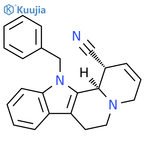 Indolo[2,3-a]quinolizine-1-carbonitrile,1,4,6,7,12,12b-hexahydro-12-(phenylmethyl)-, cis- structure