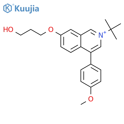 Isoquinolinium,2-(1,1-dimethylethyl)-7-(3-hydroxypropoxy)-4-(4-methoxyphenyl)- structure