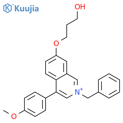 Isoquinolinium,7-(3-hydroxypropoxy)-4-(4-methoxyphenyl)-2-(phenylmethyl)- structure