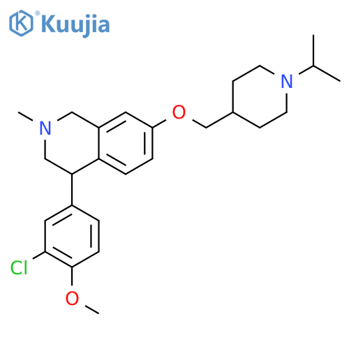 Isoquinoline,4-(3-chloro-4-methoxyphenyl)-1,2,3,4-tetrahydro-2-methyl-7-[[1-(1-methylethyl)-4-piperidinyl]methoxy]- structure