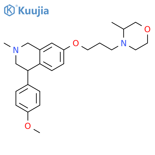 Isoquinoline,1,2,3,4-tetrahydro-4-(4-methoxyphenyl)-2-methyl-7-[3-[(3S)-3-methyl-4-morpholinyl]propoxy]- structure