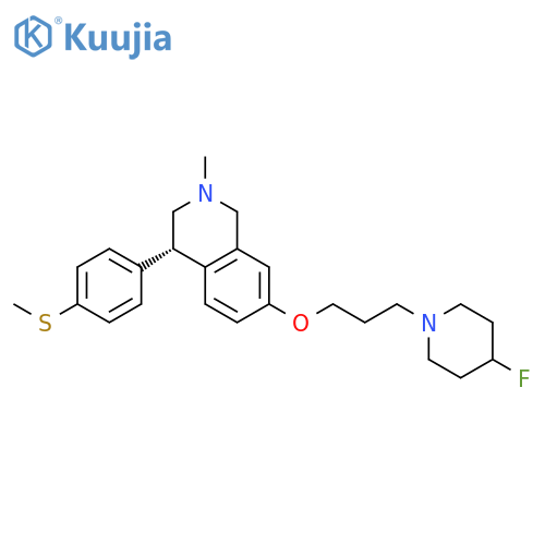 (4S)-7-[3-(4-Fluoropiperidin-1-yl)propoxy]-2-methyl-4-[4-(methylsulfanyl)phenyl]-1,2,3,4-tetrahydroisoquinoline structure