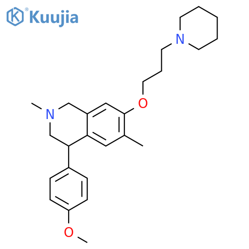 Isoquinoline,1,2,3,4-tetrahydro-4-(4-methoxyphenyl)-2,6-dimethyl-7-[3-(1-piperidinyl)propoxy]- structure