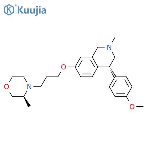 Isoquinoline,1,2,3,4-tetrahydro-4-(4-methoxyphenyl)-2-methyl-7-[3-[(3S)-3-methyl-4-morpholinyl]propoxy]-, (4R)- structure