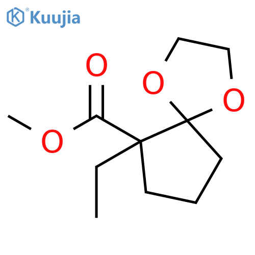 1,4-Dioxaspiro[4.4]nonane-6-carboxylic acid, 6-ethyl-, methyl ester structure