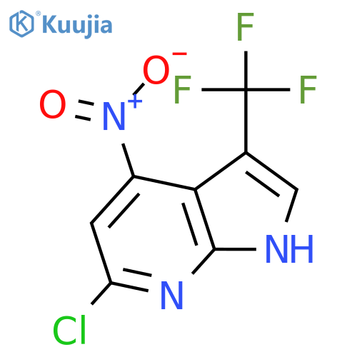 6-chloro-4-nitro-3-(trifluoromethyl)-1H-pyrrolo[2,3-b]pyridine structure