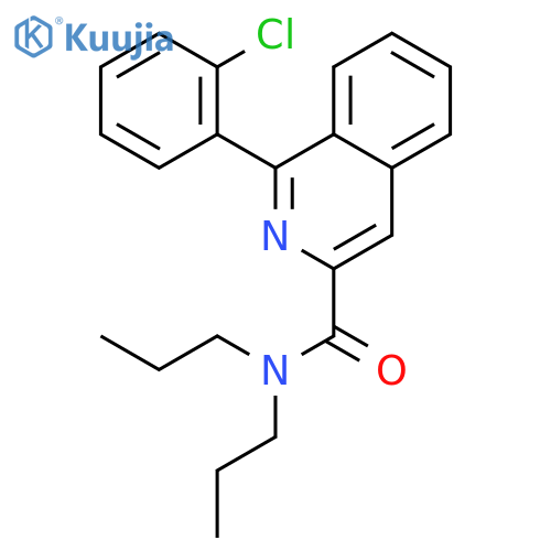 3-Isoquinolinecarboxamide, 1-(2-chlorophenyl)-N,N-dipropyl- structure