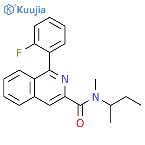 3-Isoquinolinecarboxamide, 1-(2-fluorophenyl)-N-methyl-N-(1-methylpropyl)- structure