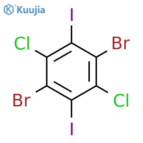 Benzene, 1,4-dibromo-2,5-dichloro-3,6-diiodo- structure