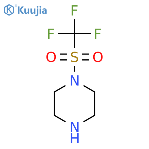 1-[(trifluoromethyl)sulfonyl]-Piperazine structure