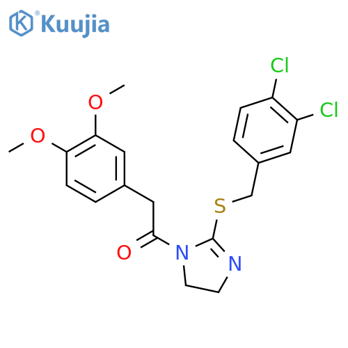 1-(2-{(3,4-dichlorophenyl)methylsulfanyl}-4,5-dihydro-1H-imidazol-1-yl)-2-(3,4-dimethoxyphenyl)ethan-1-one structure