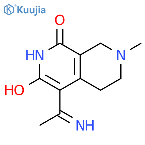 2,7-Naphthyridin-1(2H)-one, 5,6,7,8-tetrahydro-3-hydroxy-4-(1-iminoethyl)-7-methyl- structure