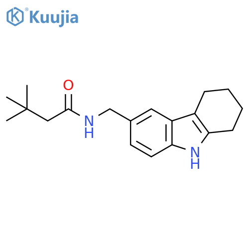 3,3-dimethyl-N-(2,3,4,9-tetrahydro-1H-carbazol-6-yl)methylbutanamide structure