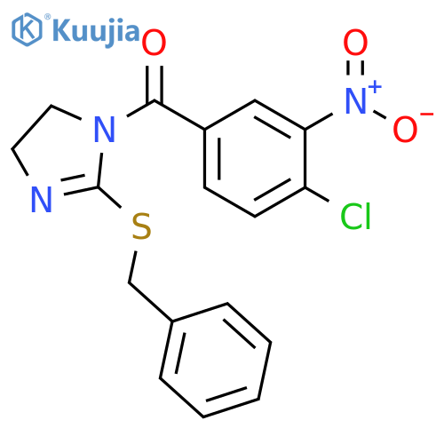 2-(benzylsulfanyl)-1-(4-chloro-3-nitrobenzoyl)-4,5-dihydro-1H-imidazole structure