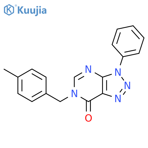 6-(4-methylphenyl)methyl-3-phenyl-3H,6H,7H-1,2,3triazolo4,5-dpyrimidin-7-one structure