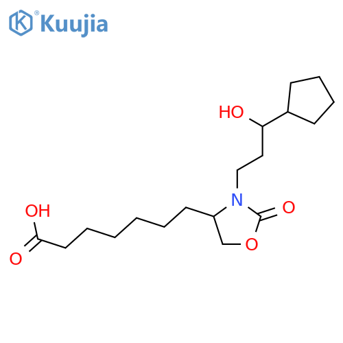 4-Oxazolidineheptanoic acid, 3-(3-cyclopentyl-3-hydroxypropyl)-2-oxo- structure