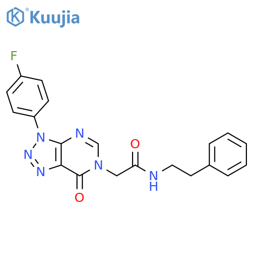 2-3-(4-fluorophenyl)-7-oxo-3H,6H,7H-1,2,3triazolo4,5-dpyrimidin-6-yl-N-(2-phenylethyl)acetamide structure