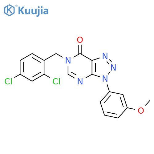 6-(2,4-dichlorophenyl)methyl-3-(3-methoxyphenyl)-3H,6H,7H-1,2,3triazolo4,5-dpyrimidin-7-one structure