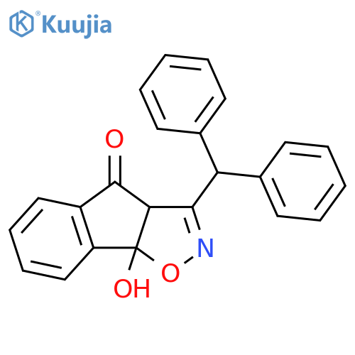 4H-Indeno[2,1-d]isoxazol-4-one, 3-(diphenylmethyl)-3a,8b-dihydro-8b-hydroxy- structure