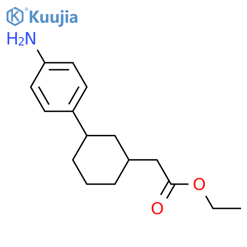 Ethyl 2-(3-(4-aminophenyl)cyclohexyl)acetate structure