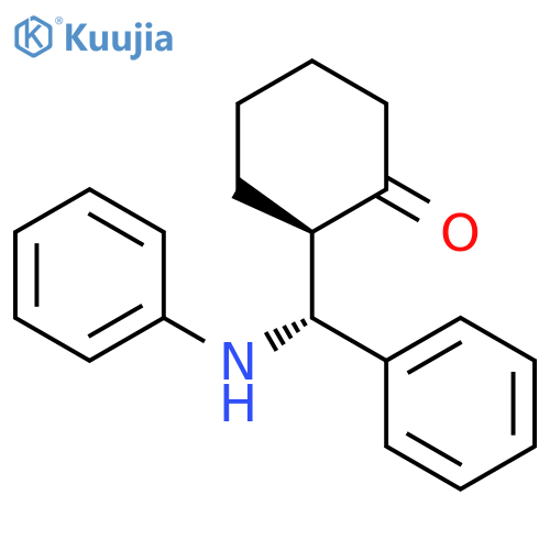 Cyclohexanone, 2-[(R)-phenyl(phenylamino)methyl]-, (2R)-rel- structure