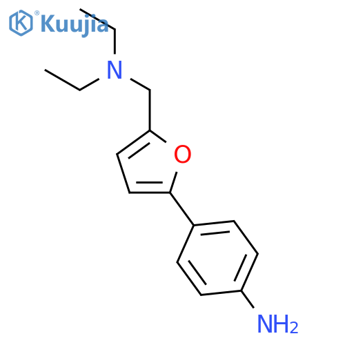 2-FURANMETHANAMINE, 5-(4-AMINOPHENYL)-N,N-DIETHYL- structure