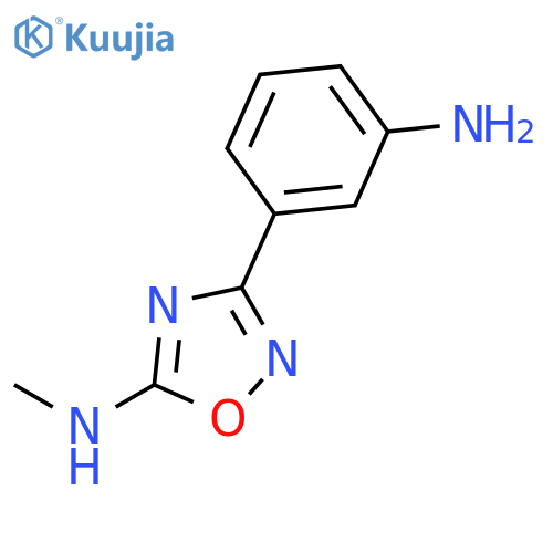 1,2,4-Oxadiazol-5-amine, 3-(3-aminophenyl)-N-methyl- structure