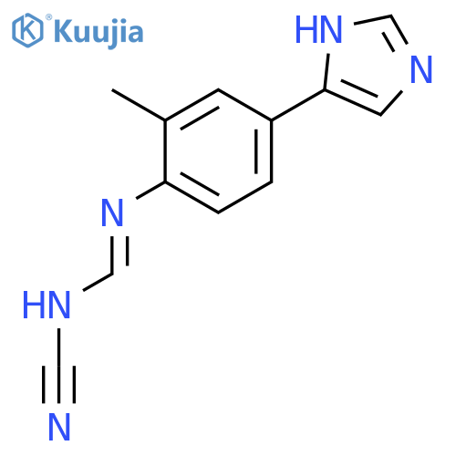 Methanimidamide, N-cyano-N'-[4-(1H-imidazol-4-yl)-2-methylphenyl]- structure
