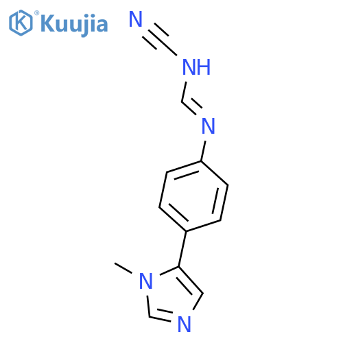 Methanimidamide, N-cyano-N'-[4-(1-methyl-1H-imidazol-5-yl)phenyl]- structure