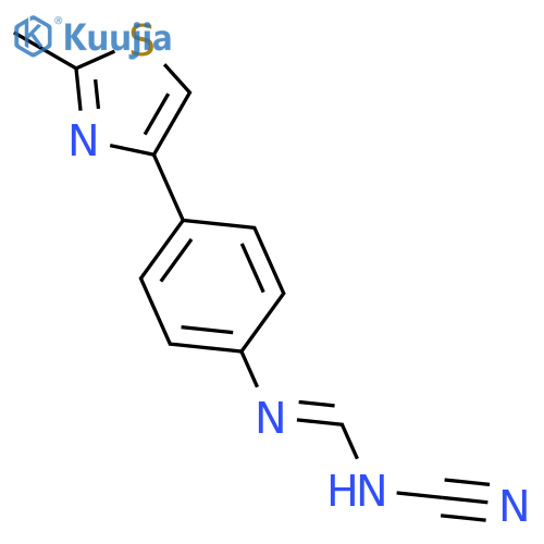 Methanimidamide, N-cyano-N'-[4-(2-methyl-4-thiazolyl)phenyl]- structure