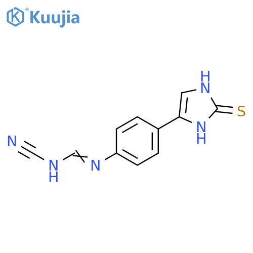 Methanimidamide,N-cyano-N'-[4-(2,3-dihydro-2-thioxo-1H-imidazol-4-yl)phenyl]- structure