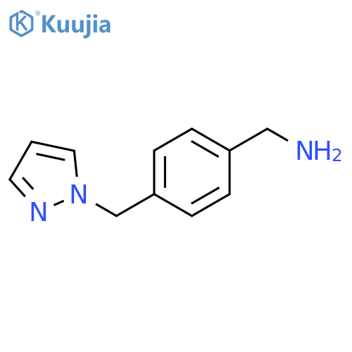 4-(1H-pyrazol-1-ylmethyl)phenylmethanamine structure