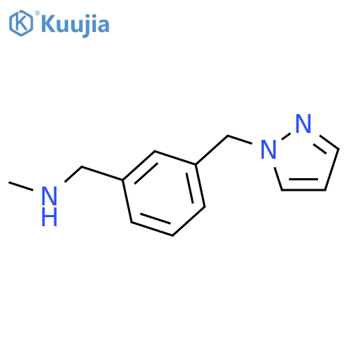 N-methyl-3-(1H-pyrazol-1-ylmethyl)benzylamine structure