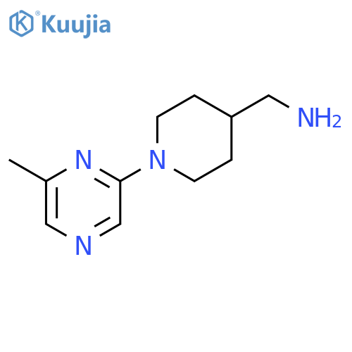 1-(6-methylpyrazin-2-yl)piperid-4-ylmethylamine structure