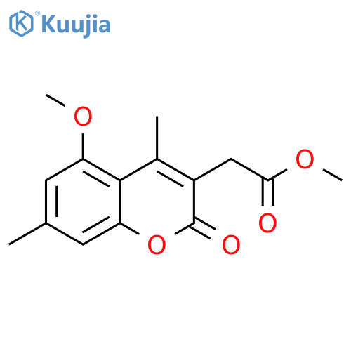 methyl 2-(5-methoxy-4,7-dimethyl-2-oxo-2H-chromen-3-yl)acetate structure