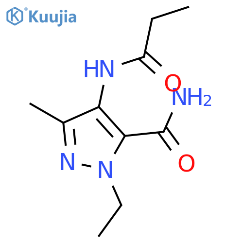 1H-Pyrazole-5-carboxamide, 1-ethyl-3-methyl-4-[(1-oxopropyl)amino]- structure