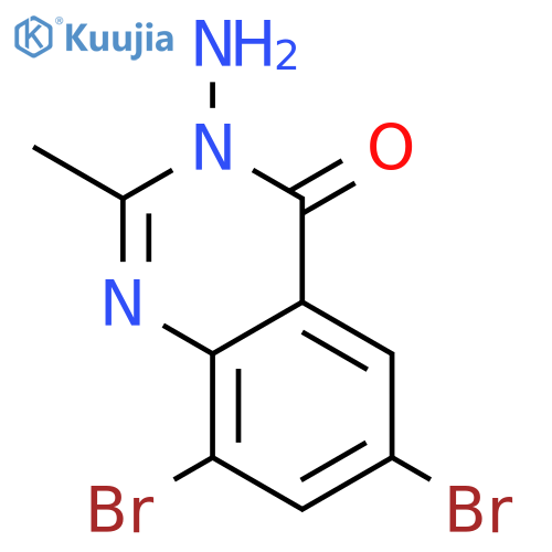 3-amino-6,8-dibromo-2-methylquinazolin-4(3H)-one structure