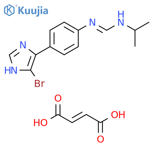 Methanimidamide, N-[4-(5-bromo-1H-imidazol-4-yl)phenyl]-N'-(1-methylethyl)-, (2E)-2-butenedioate (1:2) structure